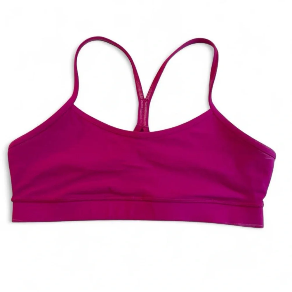 Lululemon Flow Y Bra IV Size 10 - Fuchsia Pink Mesh Y-Back Yoga Top